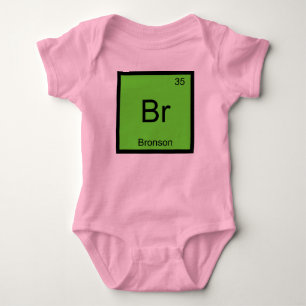 Body Para Bebê Nome de Bronson Química Elemento Tabela Periódica