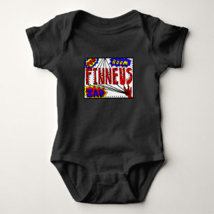 Body Para Bebê Nome de menino Finneus Teia de Aranha Super Podere