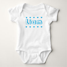 Nome de Menino Personalizado Coração Azul Azure