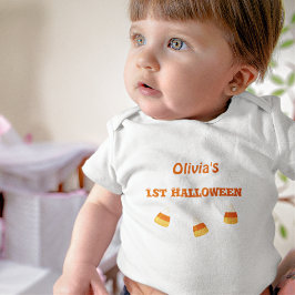Body Para Bebê Nome do 1º Halloween Recém-Nascido-24meses Macacão