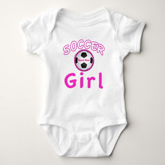 Body Para Bebê Nome do Bebê Roupa do Futebol Personalizado (Frente)