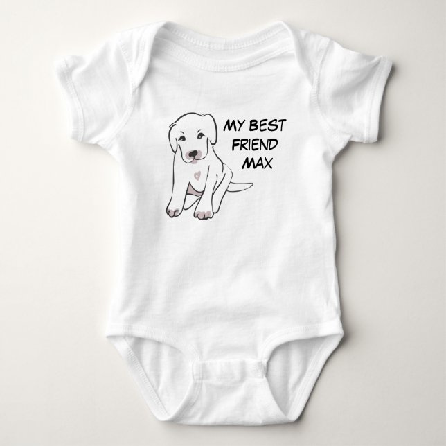 Body Para Bebê Nome do Cachorro Melhor Amigo (Frente)
