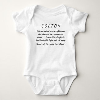 Body Para Bebê Nome do Colton Significado