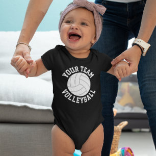 Body Para Bebê Nome do Time de Vôlei Baby, Nome e Número do Jogad