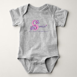 Body Para Bebê Nome e significado das raparigas S monograma