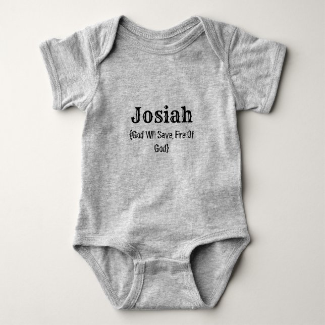 Body Para Bebê Nome e significado (Josiah) (Frente)