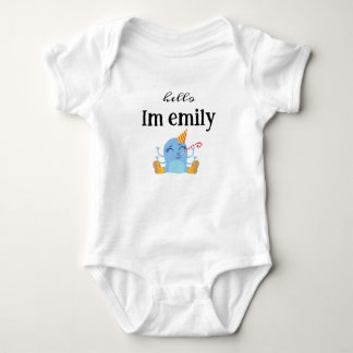 Body Para Bebê Nome minimalista para menina /engraçado