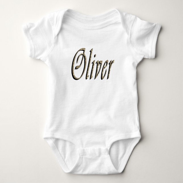 Body Para Bebê Nome Oliver,  (Frente)