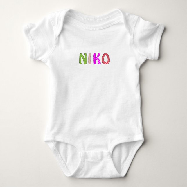 Body Para Bebê Nome Personalizado Bebê (Frente)