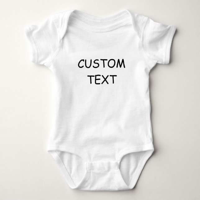 Body Para Bebê Nome Personalizado Bebê, Texto Personalizado (Frente)
