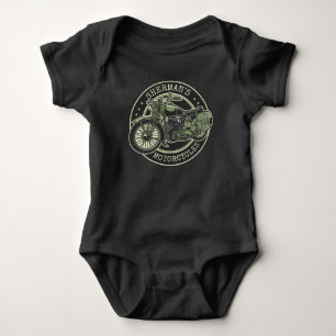 Body Para Bebê NOME Personalizado Biker de Motocicletas Militar R