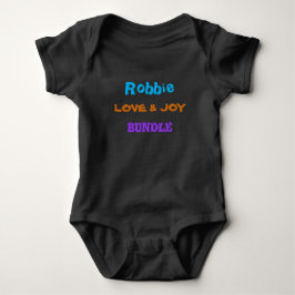 Body Para Bebê Nome Personalizado - Curto Scripts Coloridos