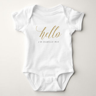 Body Para Bebê Nome Personalizado da Alô Dourada Bebê Bodycase