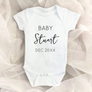 Body Para Bebê Nome Personalizado Data de Vencimento Revisão do A
