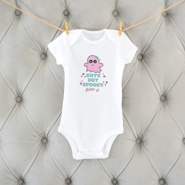 Body Para Bebê Nome Personalizado De Halloween Bonito Mas Estranh (Criador carregado)
