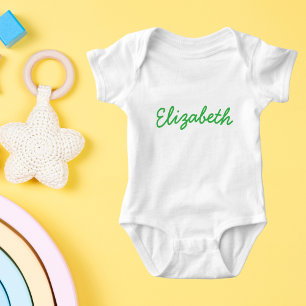 Body Para Bebê Nome Personalizado de Script Mínimo