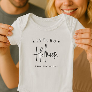 Body Para Bebê Nome Personalizado do Anúncio de Chegada do Bebê