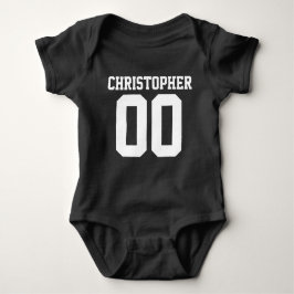 Body Para Bebê Nome Personalizado do Baby Boy Jersey de futebol