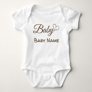 Body Para Bebê Nome Personalizado do Bebê Anúncio de Gravidez