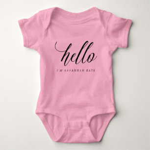 Body Para Bebê Nome Personalizado do Black Hello