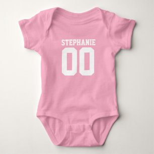 Body Para Bebê Nome personalizado do jérsei do futebol bebé fei