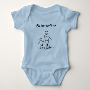 Body Para Bebê Nome Personalizado do Menino do pai ou T-Shirt