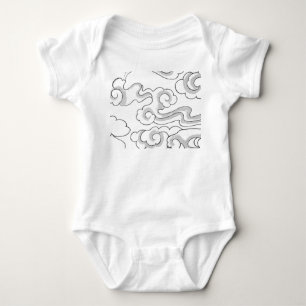 BODY PARA BEBÊ NOME PERSONALIZADO DO PADRÃO DE PADRÃO DE JAPONÊS 