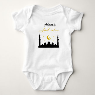 Body Para Bebê Nome Personalizado do Primeiro Eid