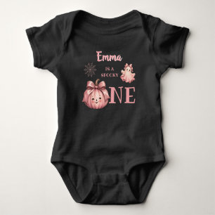 Body Para Bebê Nome personalizado é uma garotinha Pinkoween assus