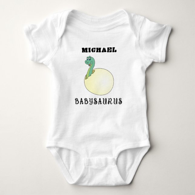 Body Para Bebê Nome Personalizado em Bodysu Dinossaur Baby Bodysu (Frente)