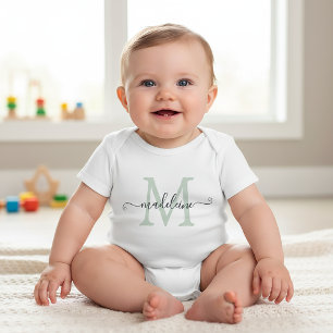 Body Para Bebê Nome Personalizado em Letra de Forma Monograma Ver