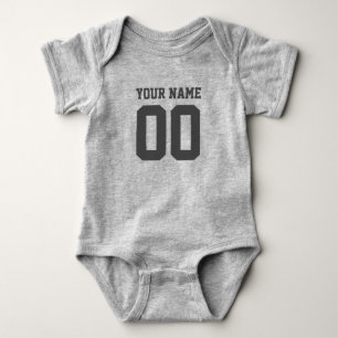 Body Para Bebê Nome Personalizado Número Bebê Futebol Jersey Body