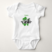 Nome Personalizado Shamrock Irish St Patricks Baby