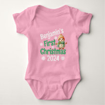 Nome Personalizado Snowman Baby 1rua Vermelho Nata