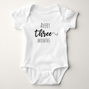 Body Para Bebê nome personalizável três meses