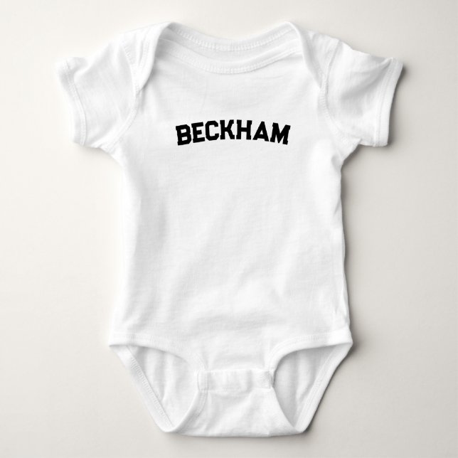 Body Para Bebê Nome Puff Personalizado Baby Bodysuit Personalizad (Frente)