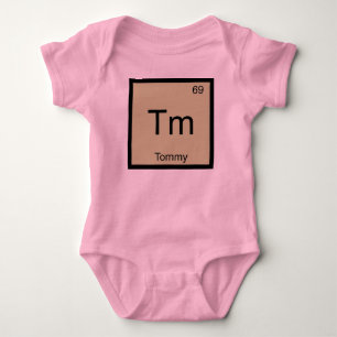 Body Para Bebê Nome Tommy Elemento Químico Tabela Periódica