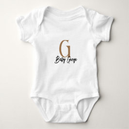 Body Para Bebê nome unisex do bebê monograma personalizar mínimo
