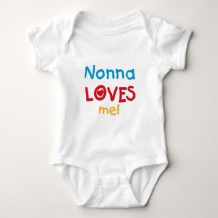 Body Para Bebê Nonna ama-me T-shirts e presentes