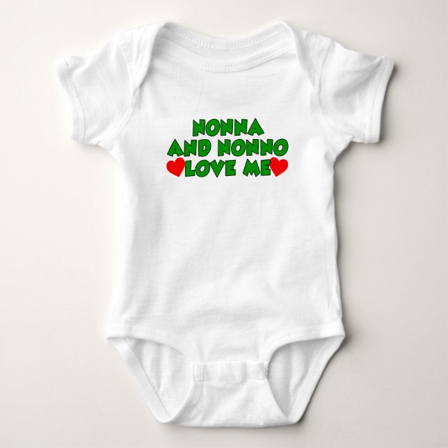 Body Para Bebê Nonna E Nonno Me Ama (Frente)