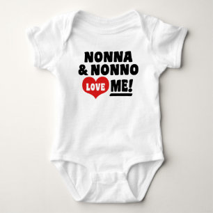 Body Para Bebê Nonna & Nonno amam-me