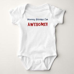 Body Para Bebê Nonna pensa que eu sou impressionante! Bodysuit da