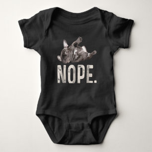 Body Para Bebê Nope Lazy French Bulldog Lover Gift