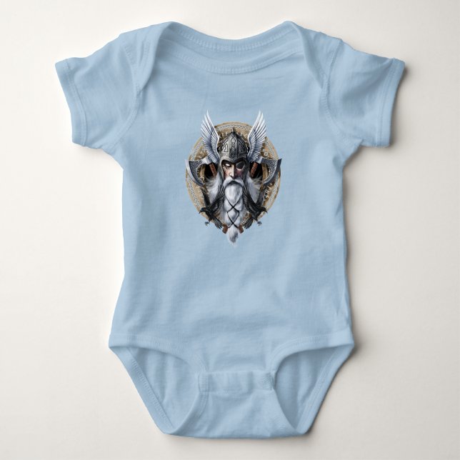 Body Para Bebê Norse Warrior God Odin (Frente)