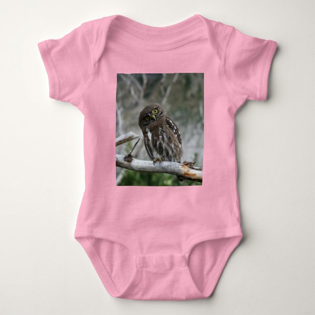 Body Para Bebê Norte Pygmy Owl (Frente)