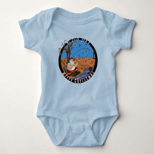 Body Para Bebê Nós lhe damos um Feliz Natal - Aussie (Frente)