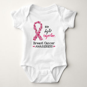 Body Para Bebê Nós lutamos juntos contra o Cancer da Mama