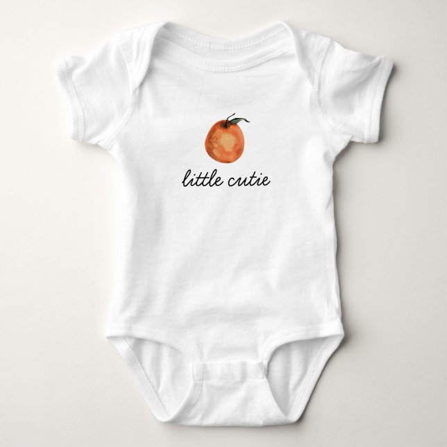 Body Para Bebê Nossa Pequena Cutil Citrus Clementine Baby Bib (Frente)