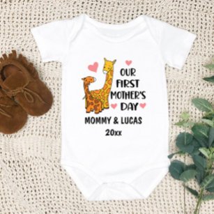 Body Para Bebê Nossa Primeira Dia de as mães Girafa 2024