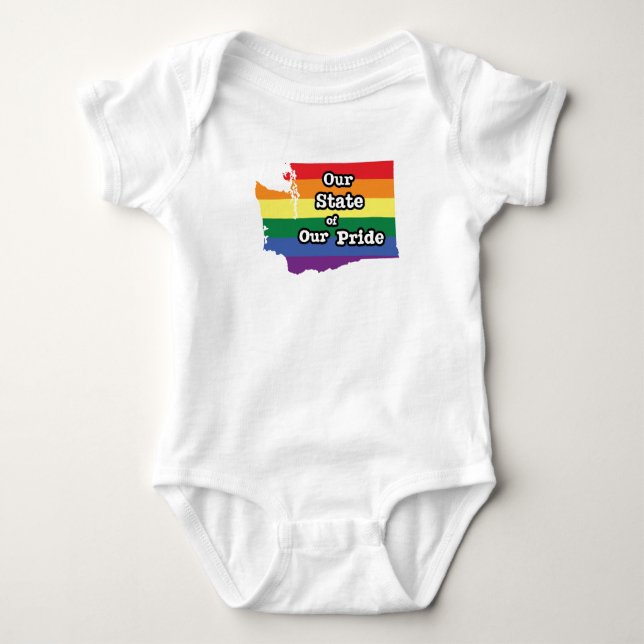 Body Para Bebê Nosso Estado de Orgulho| Washington (Frente)